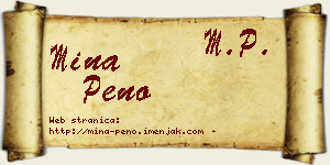 Mina Peno vizit kartica